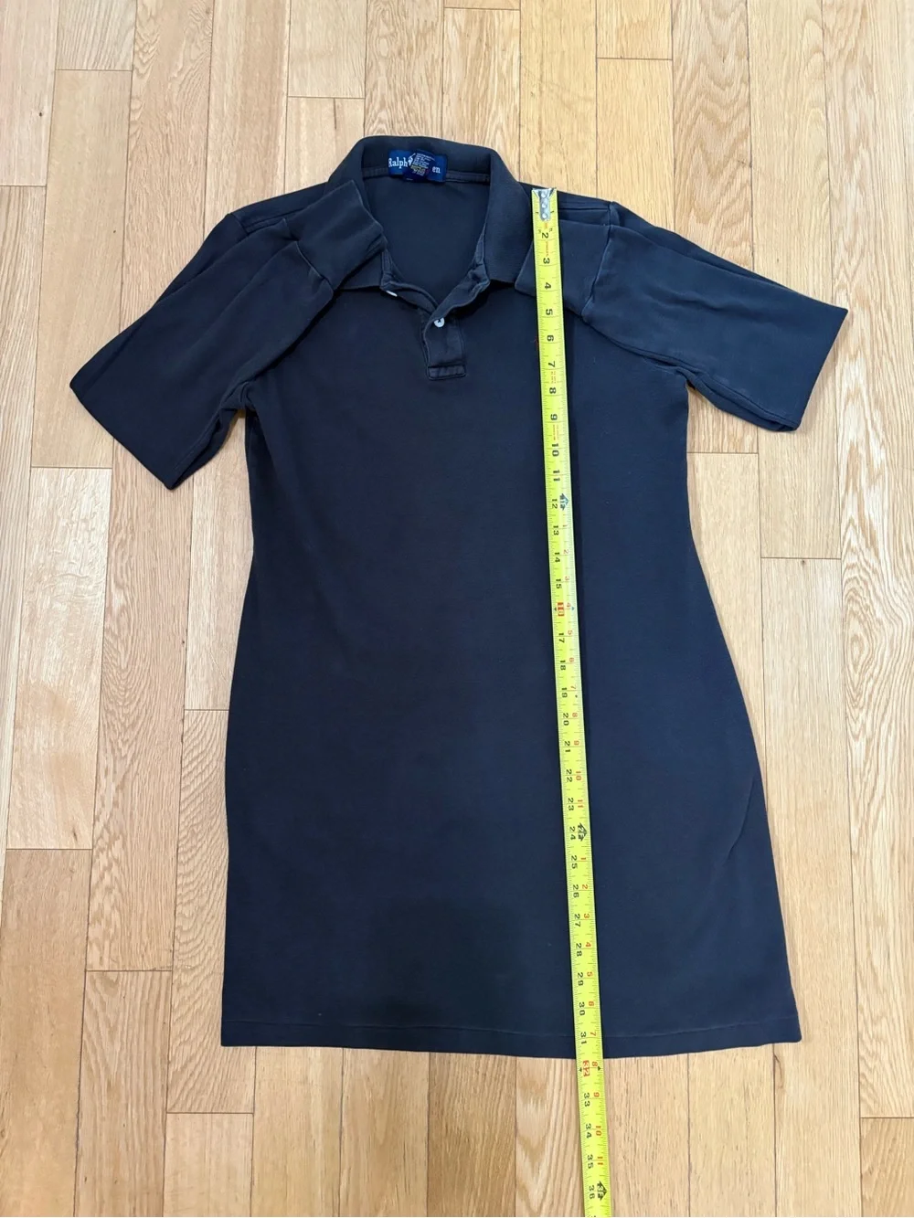 Polo Ralph Lauren Girls Large L Grey Long Sleeve Polo Dress Preppy Sporty Prep